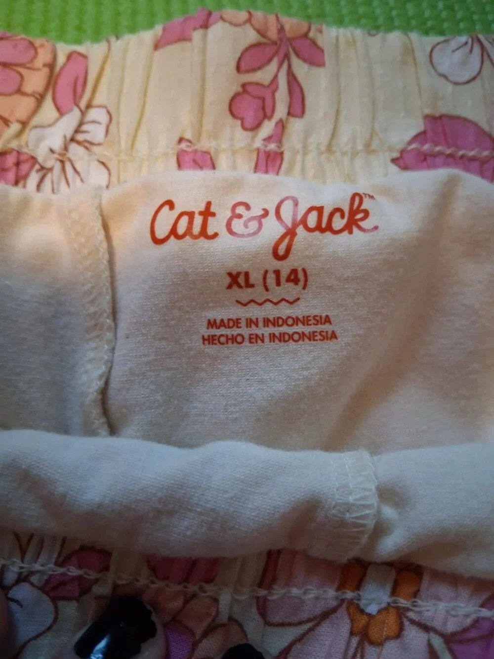 Cat & Jack Orange and Pink Floral Skirt